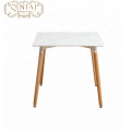 simple wooden leg MDF dining square table